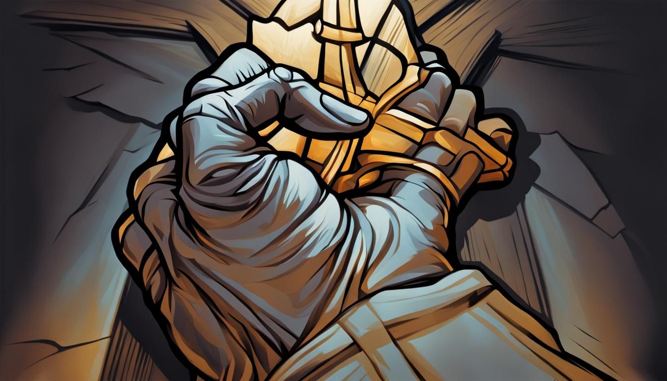 Jesus's Hand Reaches Out in Dramatic Baroque-Inspired Gestur...