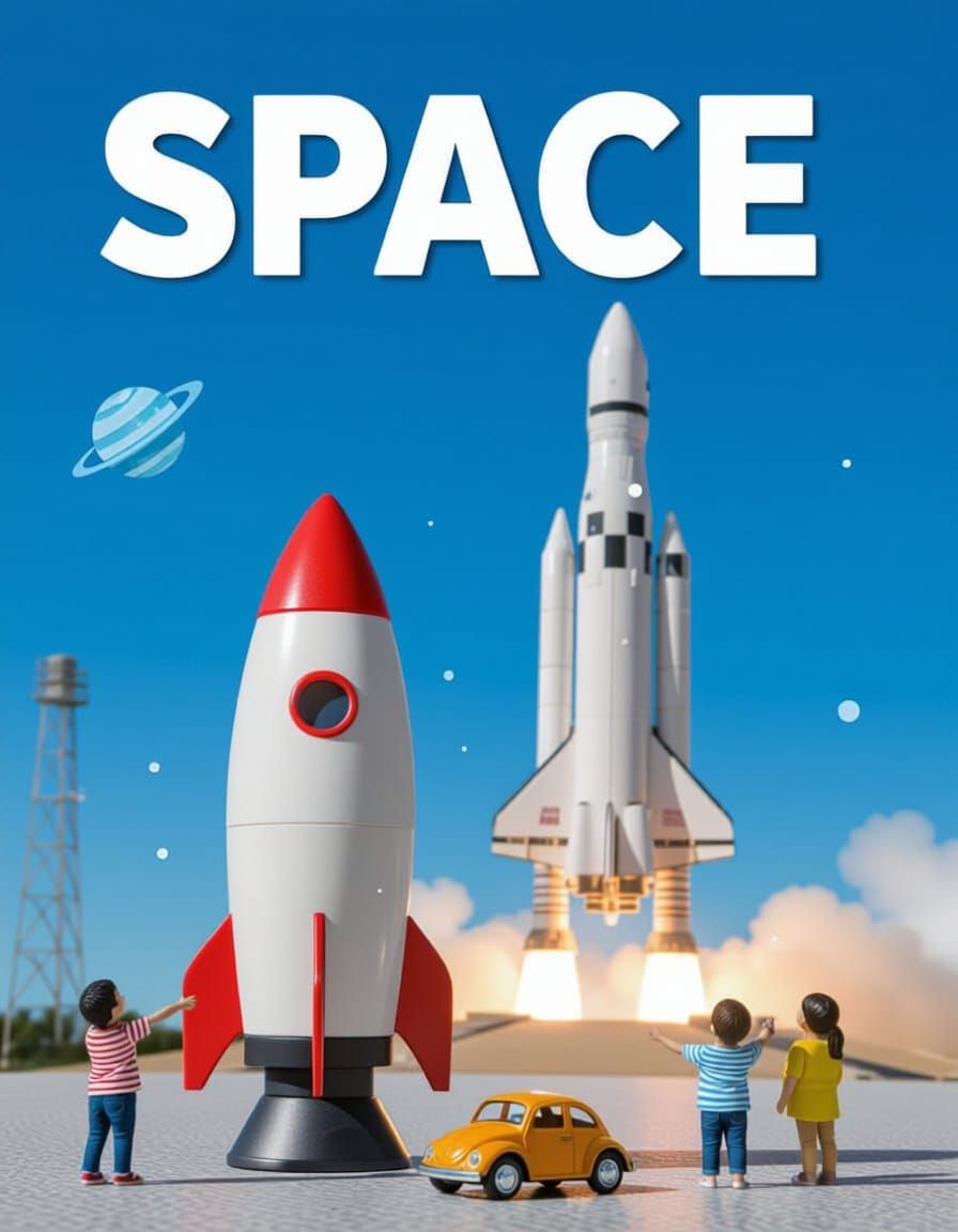 Small Toy Rocket vs. Huge Space Rocket