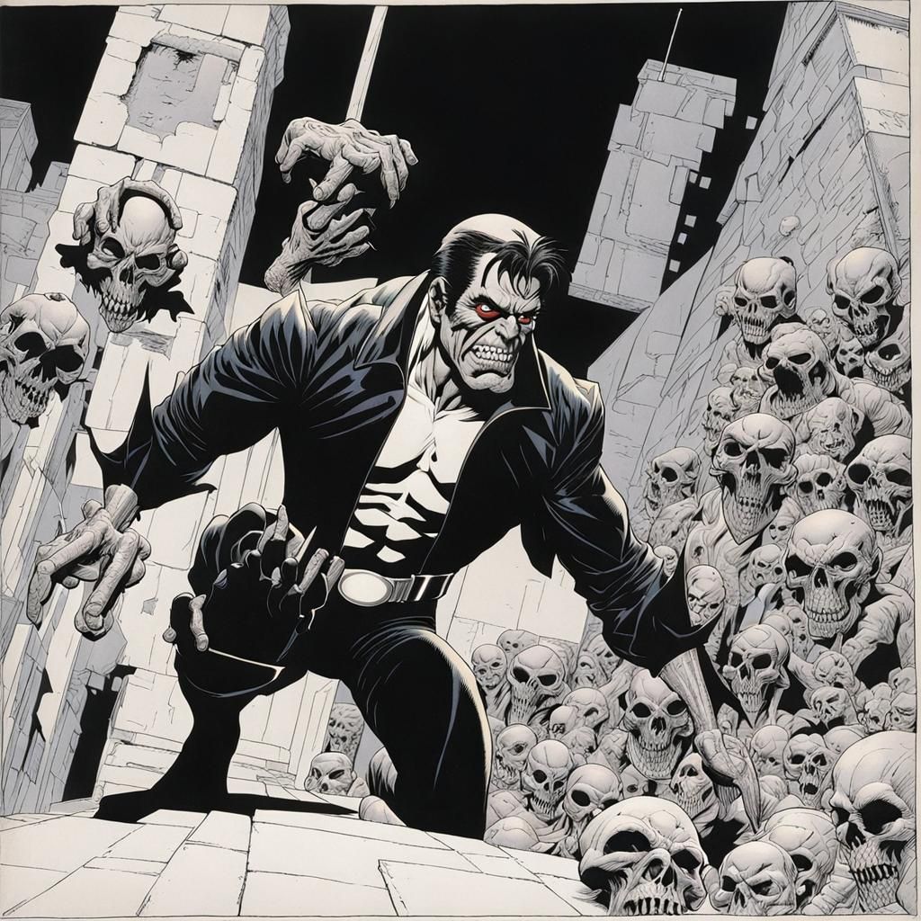 Grimdark Comic Book Illustration