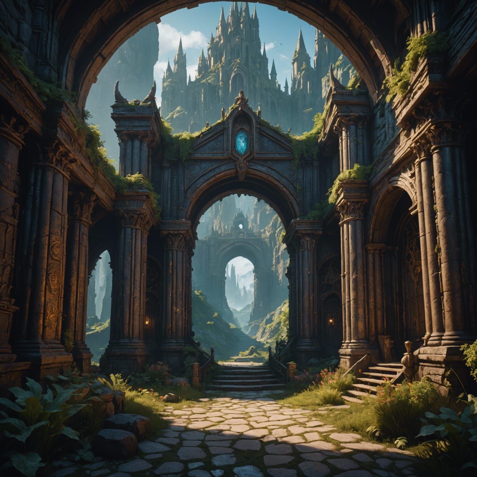 Fantastical Stable Core in Detailed Matte Painting