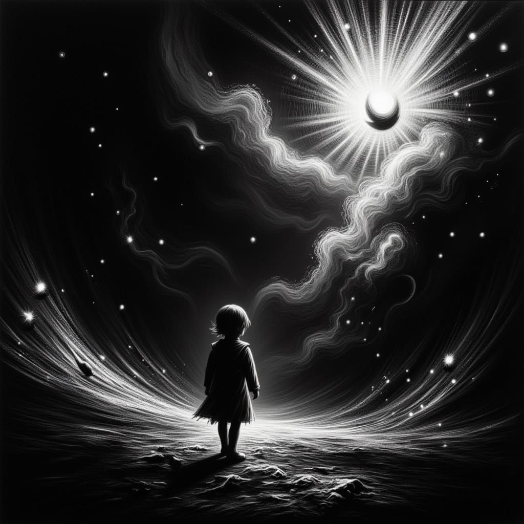 High Contrast Black and White Photography in Moody Landscape...