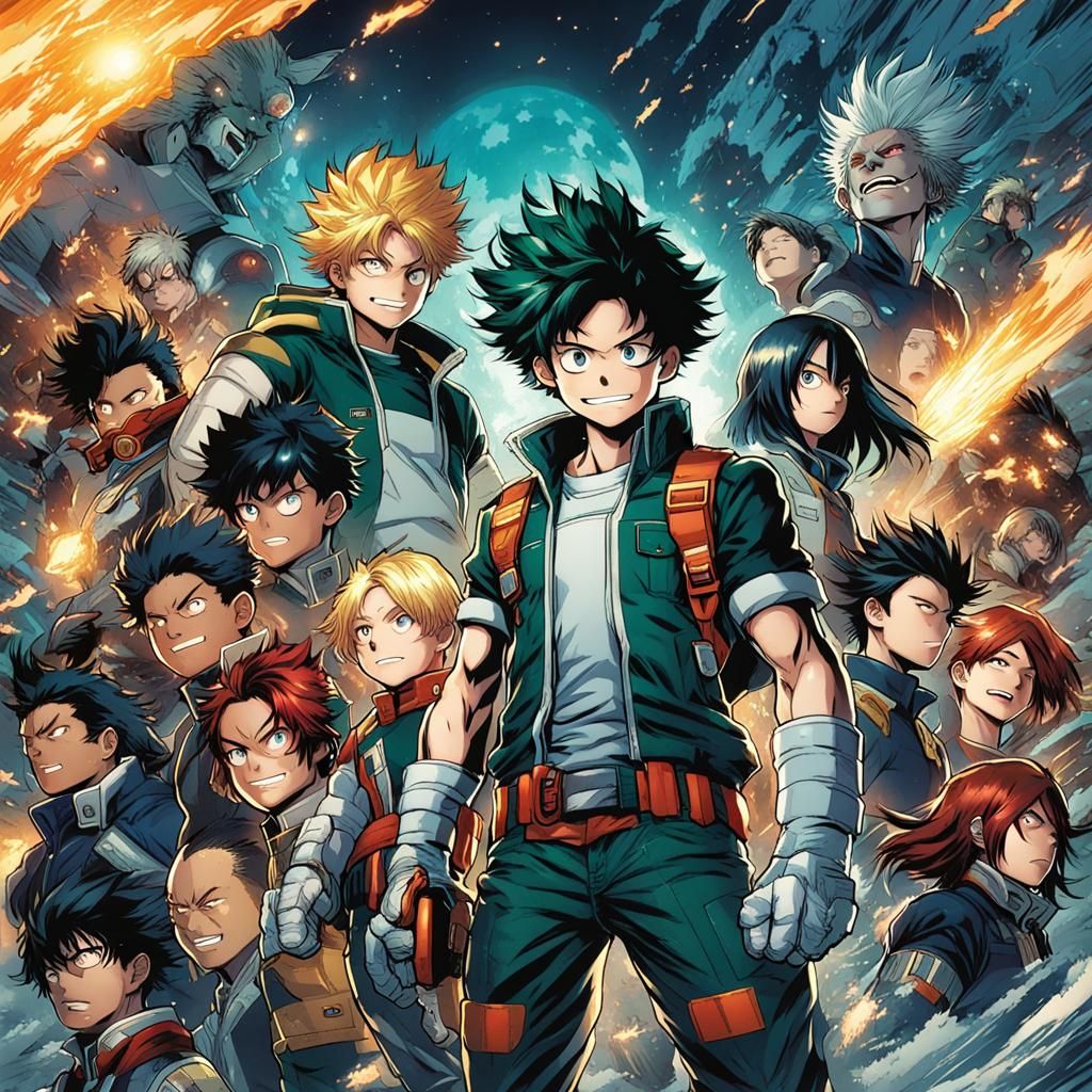 My Hero Academia: Dynamic Comic Book Art