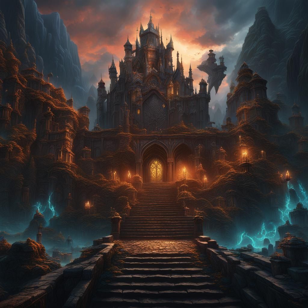 Fantastical Matte Painting with Deep Color