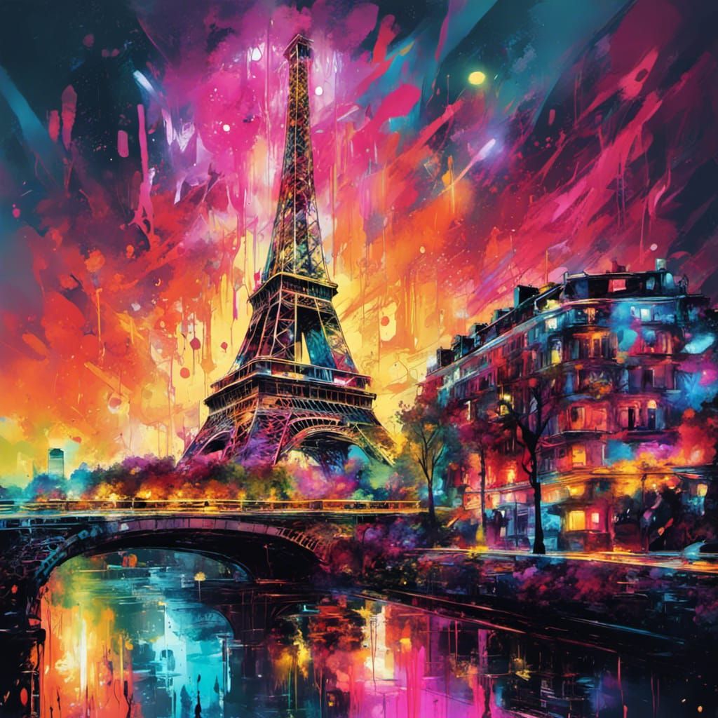 Cyberpunk Eiffel Tower: Paris in a Dystopian Future