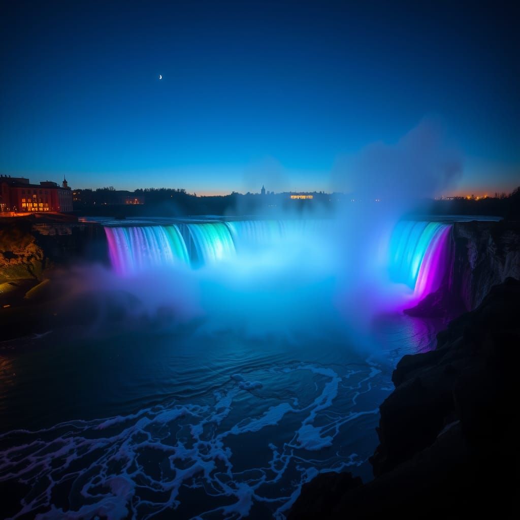 Niagara Falls in Stained Glass Art