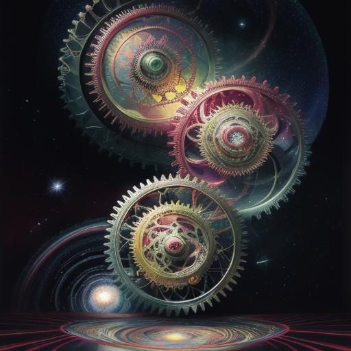 Spirograph Supernova with Prismatic Reflections in Hyper-Rea...