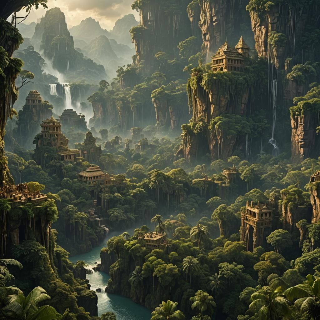 Tarzan in the Lost City: Digital Matte Painting