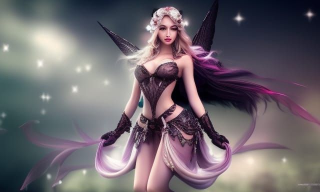 Ehtereal Dark Gothic Angel Pixie Goddess