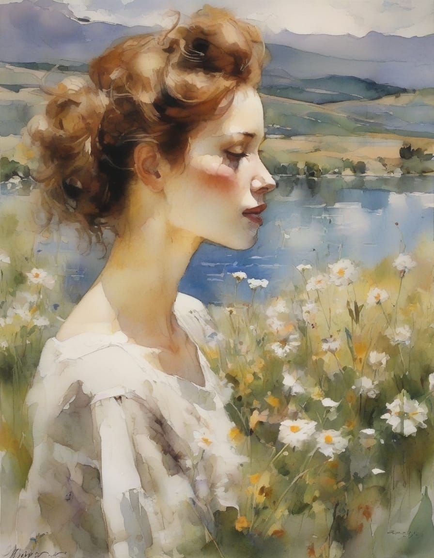 Girl In The Flowers