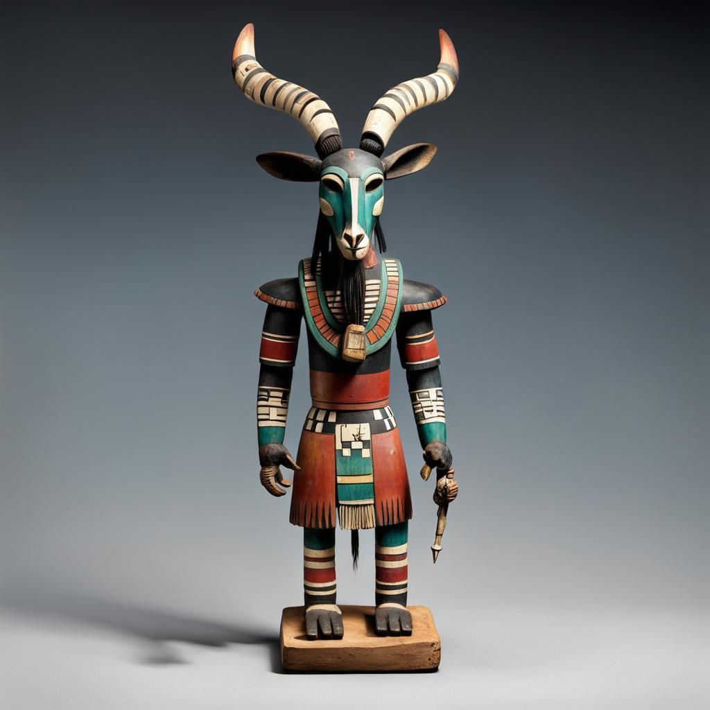 Suprematist Antelope Kachina Doll in 8K