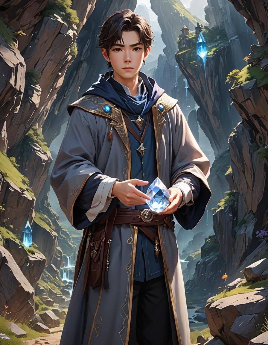 Wizard Apprentice Portrait in Anime Style