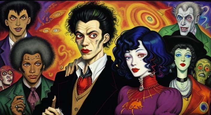 Dark Fantasy Vampires in Cosmic Love