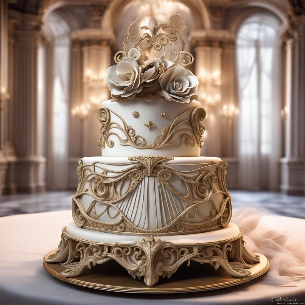 Phantom of the Opera Cake: Baroque and Romantic Styles