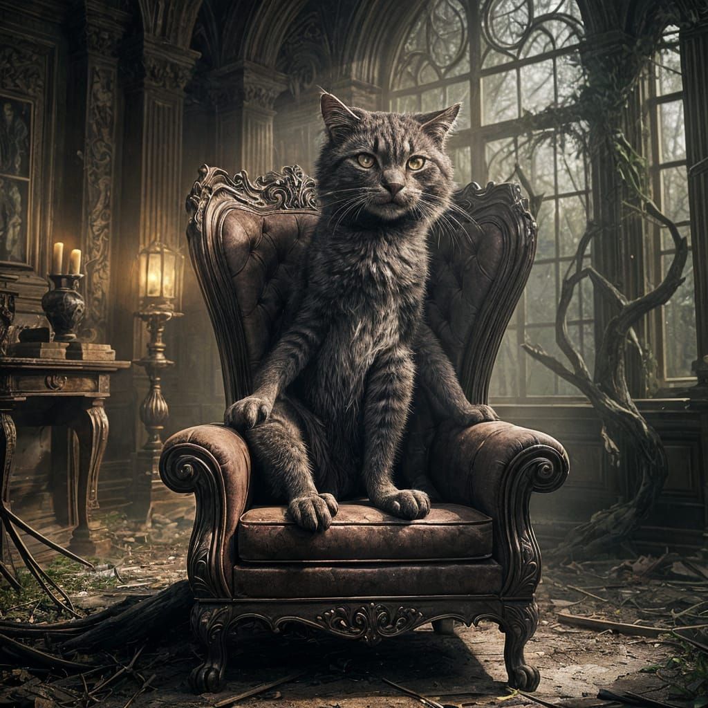 Sinister Cheshire Cat in Haunted Mansion