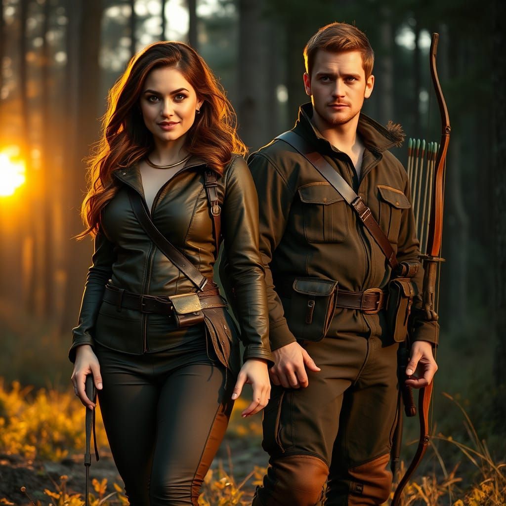 Ethereal Woman in Forest, Embodying Strength and Connection