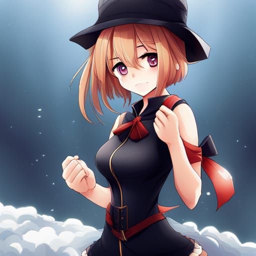 Anime Style Waifu Character Illustration