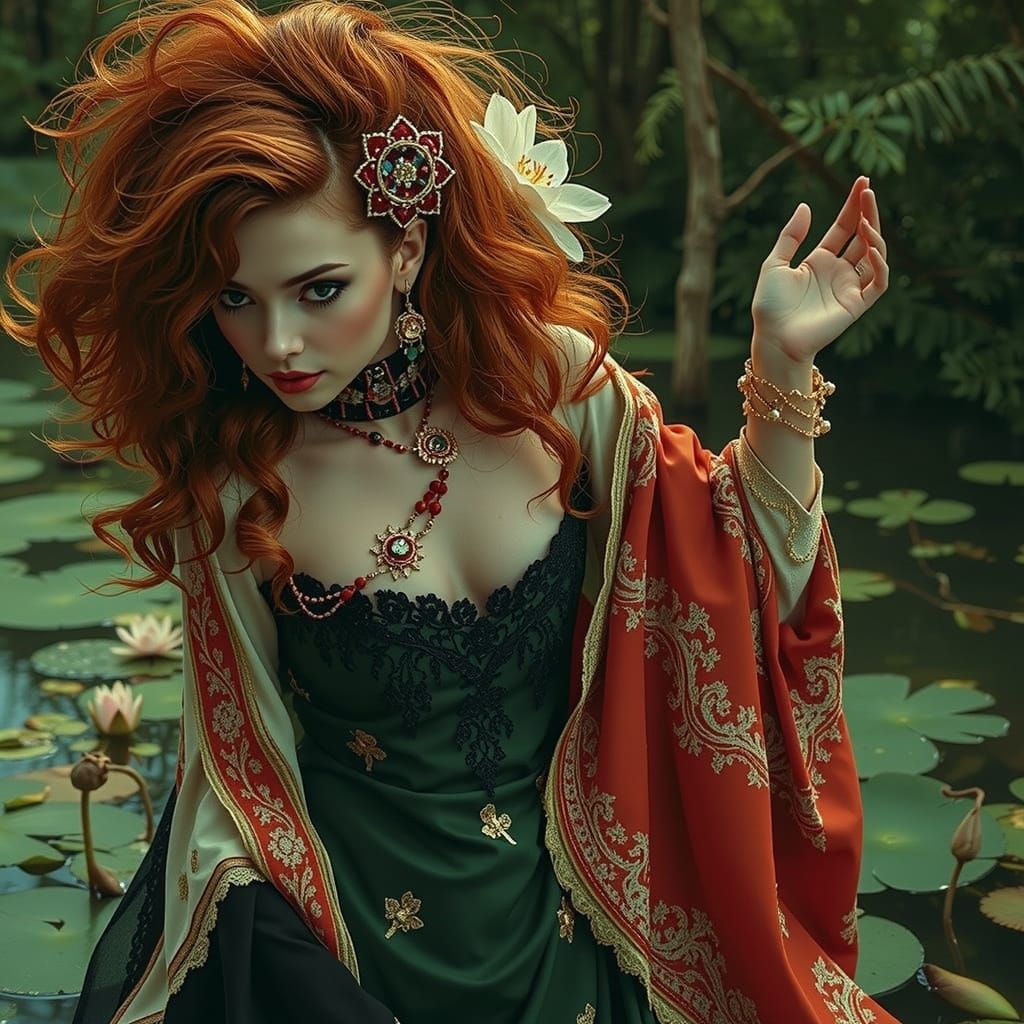 Embrace in Floral Fantasy Costumes