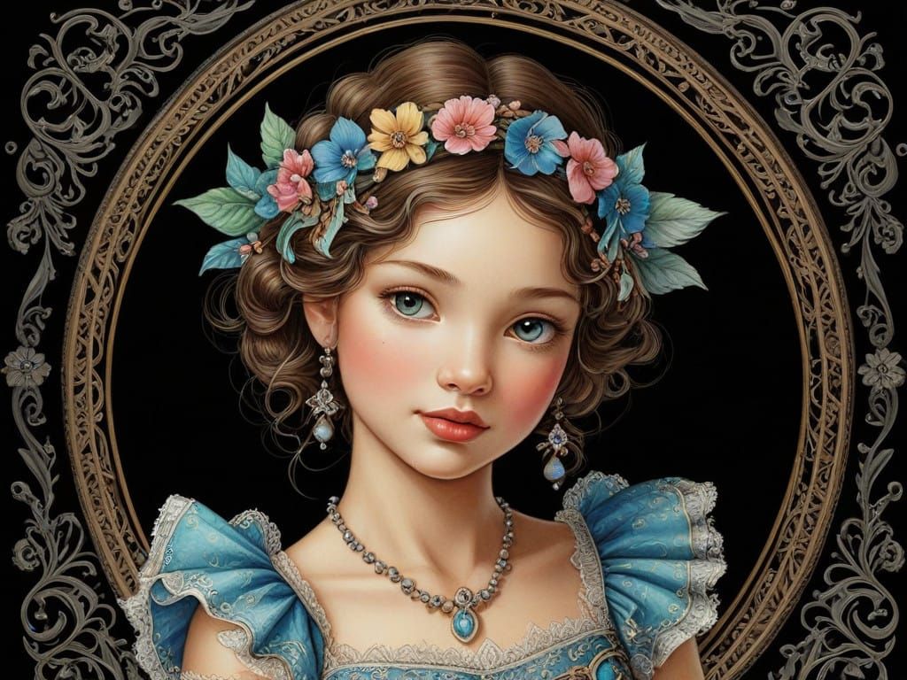 Vintage Whimsy NFT Art on Black Background