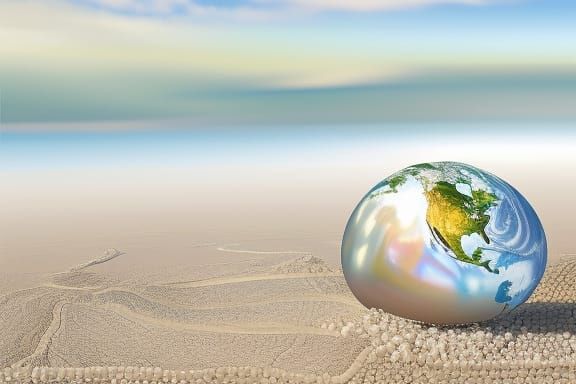 a pearle on a beach