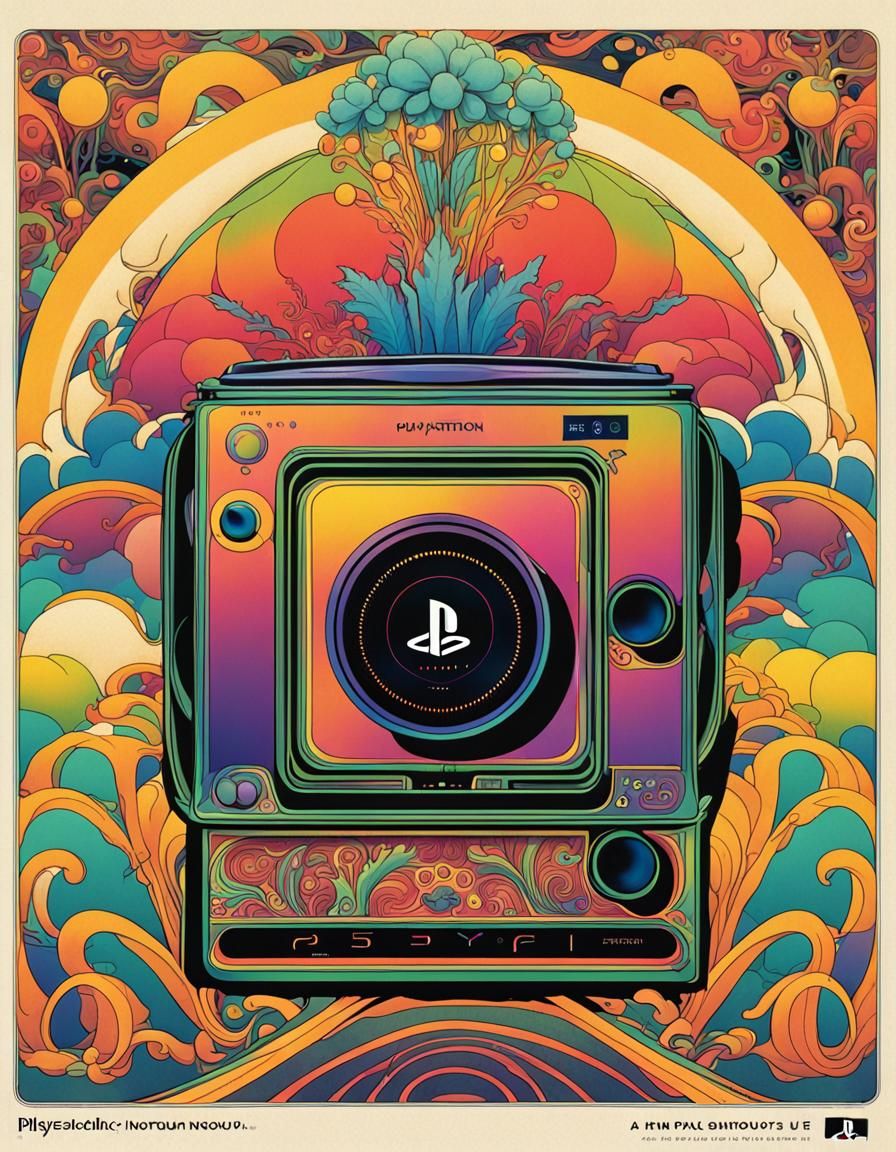 Psychedelic Art Nouveau PlayStation 5 Ad
