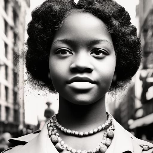 1940s Dandy Girl in New York Streetview