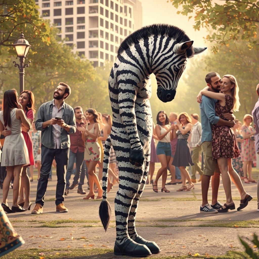 Lonely Zebra in a World of Love