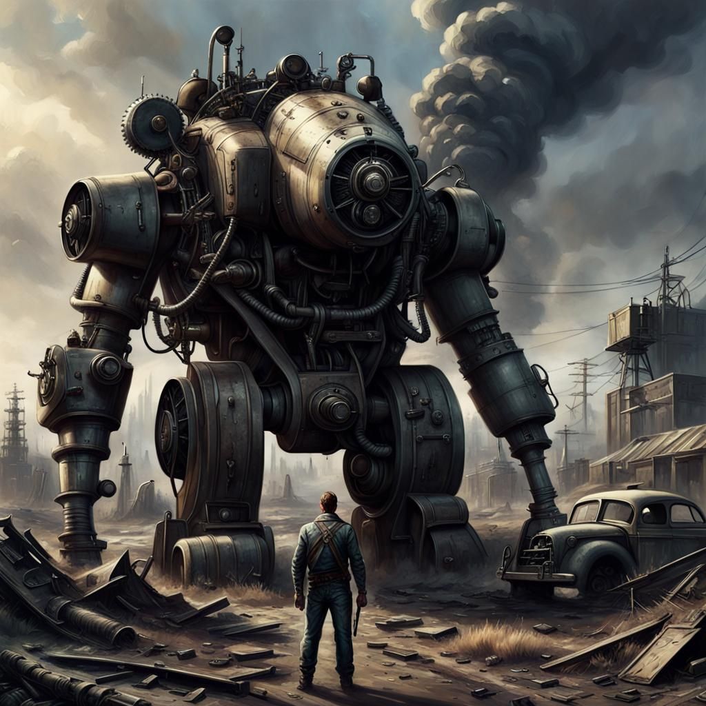 Dieselpunk Fallout Art: Epic and Atmospheric