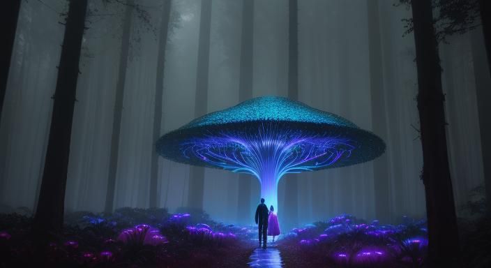 Neon Metal Forest: A Psychedelic Pop Dreamscape