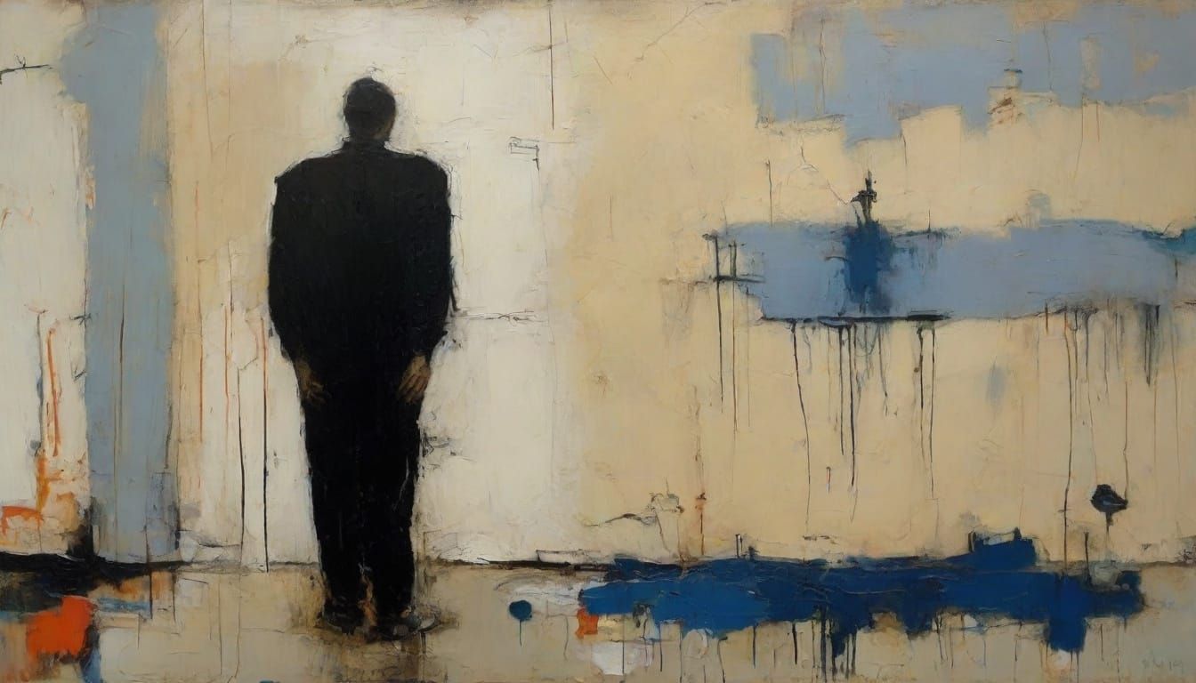 Moody, Textured Portrait of Inner Turmoil