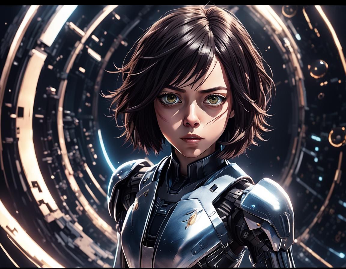 Aubrey Plaza as Alita Battle Angel: Anime Style