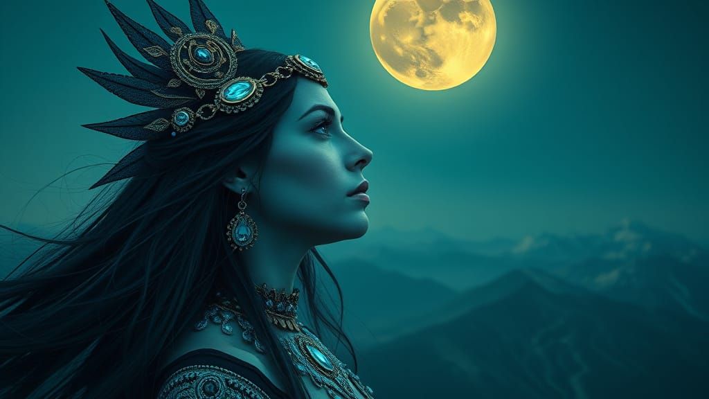 Surreal Norse Goddess in Hyperdetail