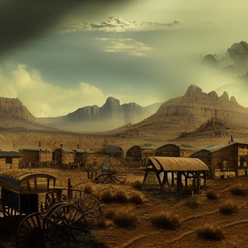 Detailed Matte Painting of the Wild West