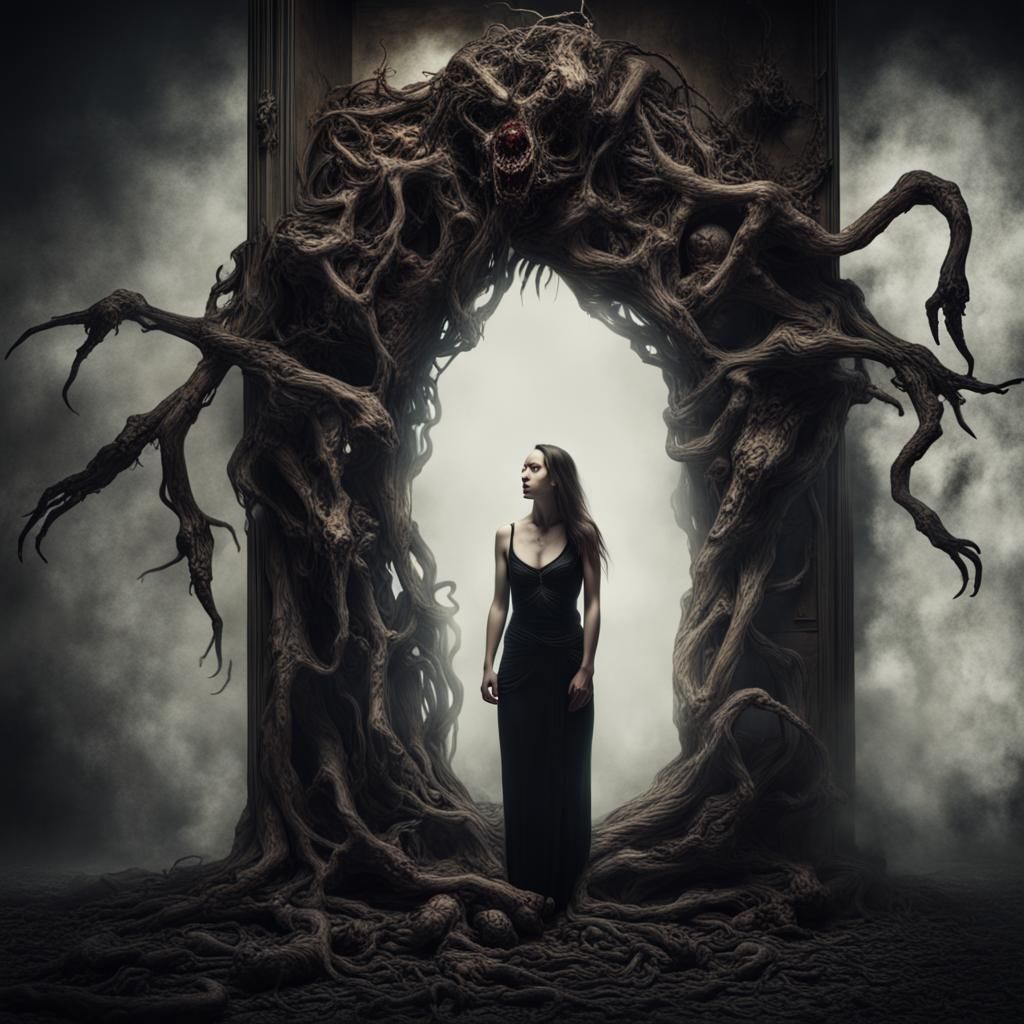 Nightmare Scene: Incubus and Woman in HDR