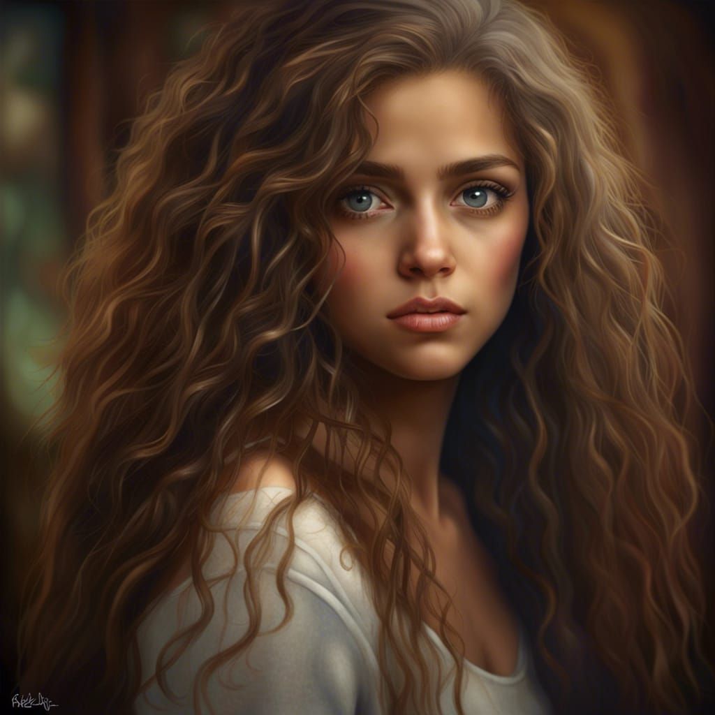 Realistic Photo of a Sad, Beautiful Girl