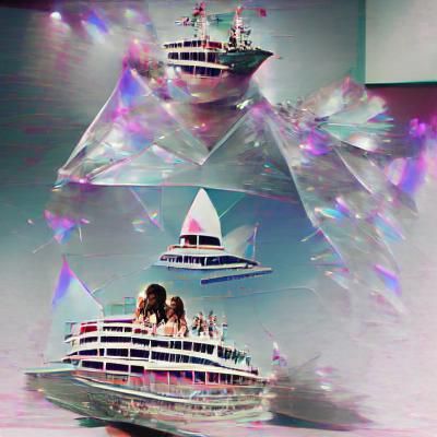 Crystal Ship Filled with a Thousand Figures