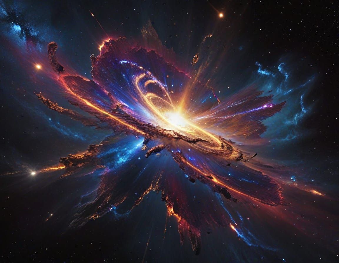 Cosmic Explosion in Vibrant Colors