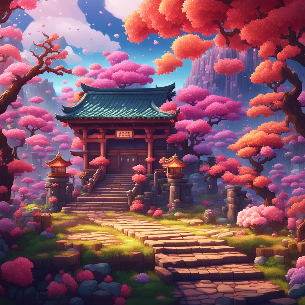 Y2K Japanese Kawaii Pixelated Decoration Game