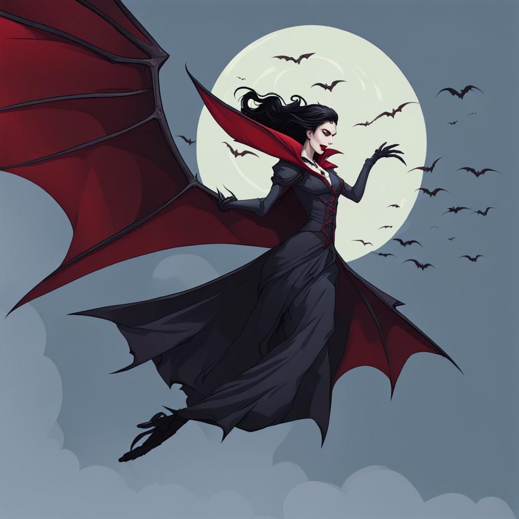 Vampire Queen in Flight