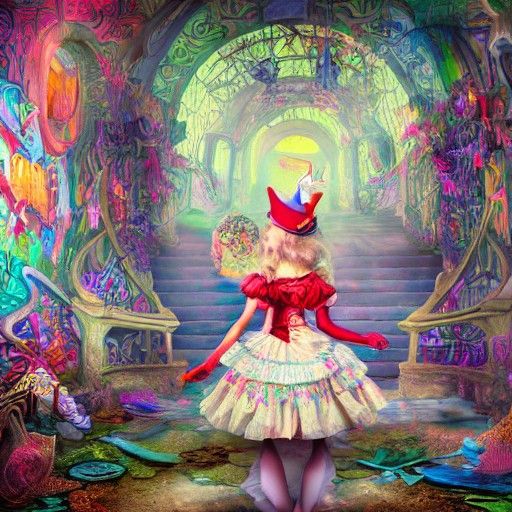 Alice in Abandoned Wonderland: Hyperrealistic Graffiti Art