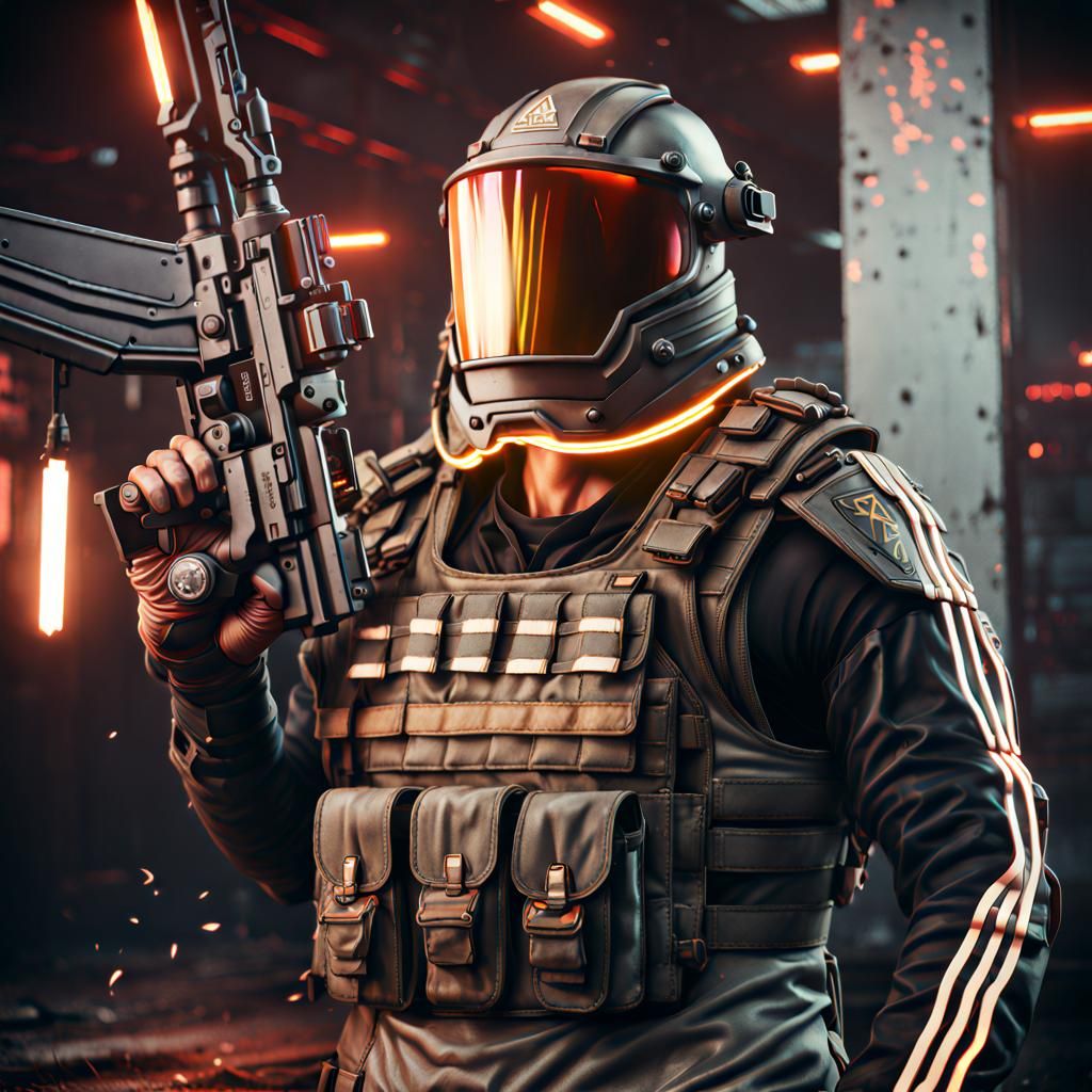 Armored Juggernaut Escape: A Detailed Digital Painting