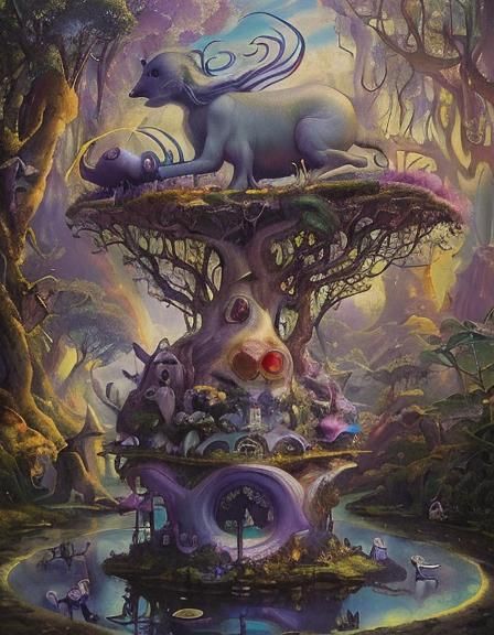 Dreaming of Utopia: Surrealist Oil Painting