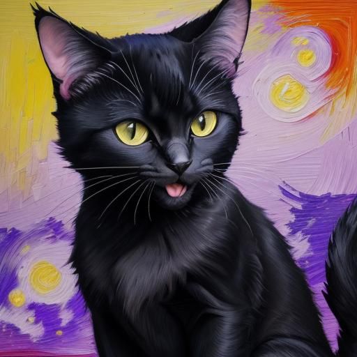 Adorable Jiji in Bakery Shop, Studio Ghibli Style