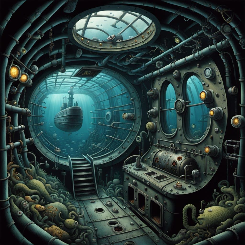 Dark Ocean Depths in Heavy Industrial Style