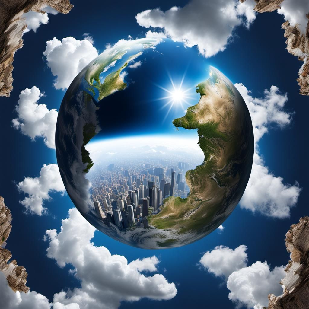 Photorealistic Composite: Between Earth and Sky