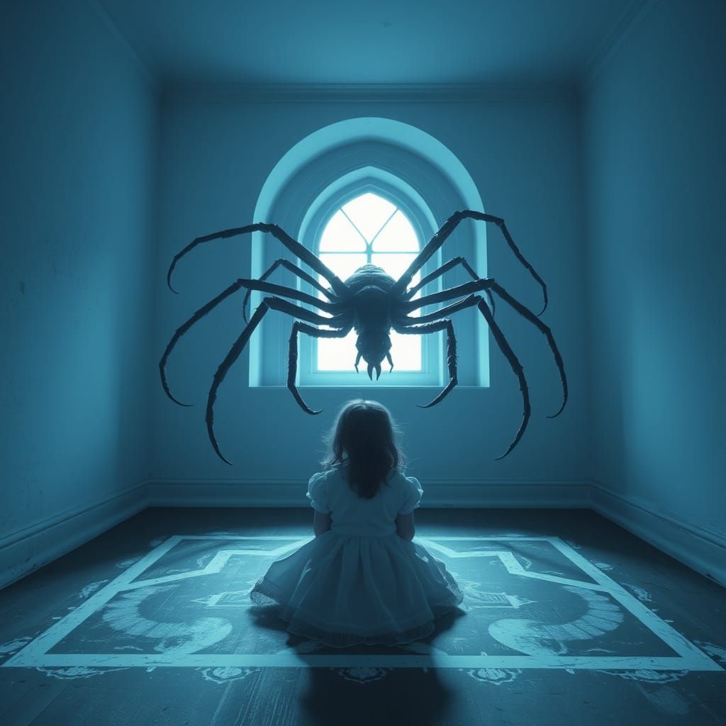 Young Victorian Girl Confronts Lovecraftian Horror in Chiaro...