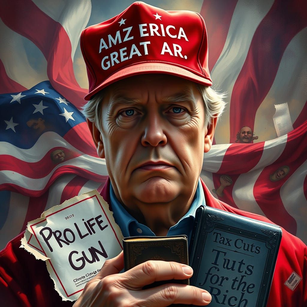 Hyperrealistic Critique of Hypocrisy in the American Dream