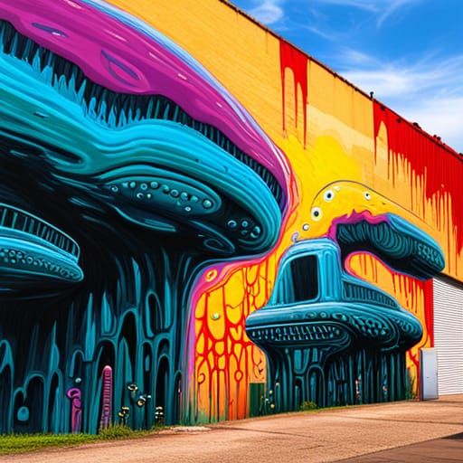 Colorful Graffiti Art of Close Encounters