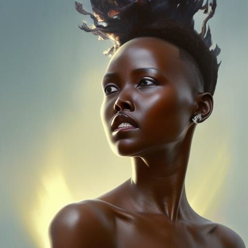 Fiery Post-Apocalyptic Portrait of Lupita Nyong'