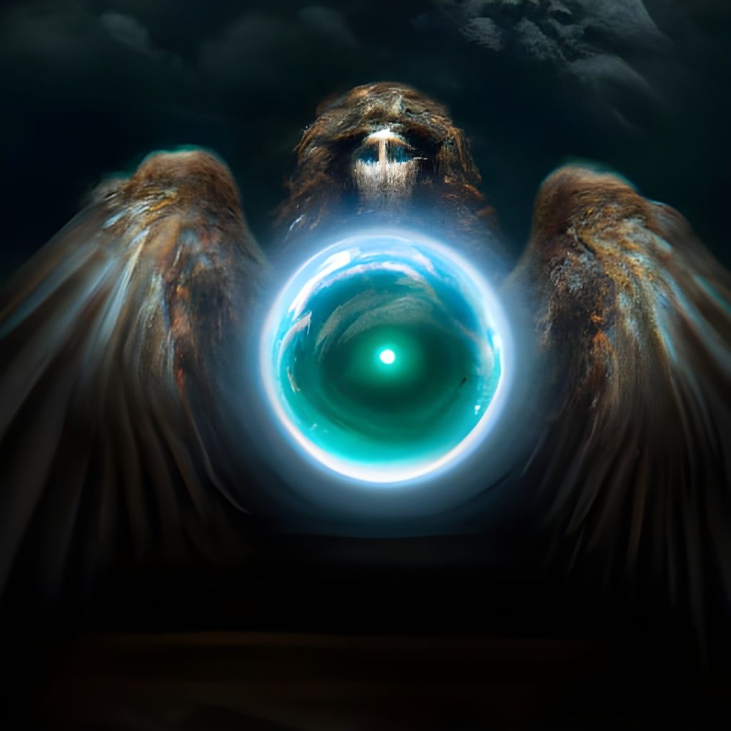 Epic Angel Orb in Dark Fantasy Style