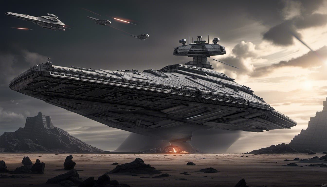 Imperial Star Destroyer in Hyperrealistic Detail